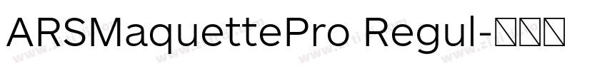 ARSMaquettePro Regul字体转换